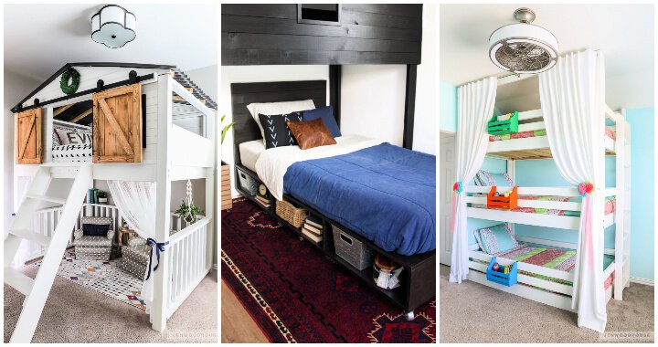 20 Unique DIY Bed Plans for Kids Bedroom (Free Plans Included)
